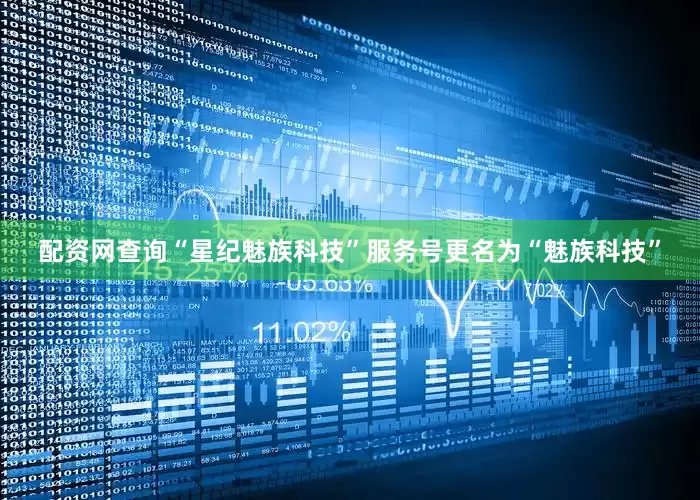 配资网查询“星纪魅族科技”服务号更名为“魅族科技”